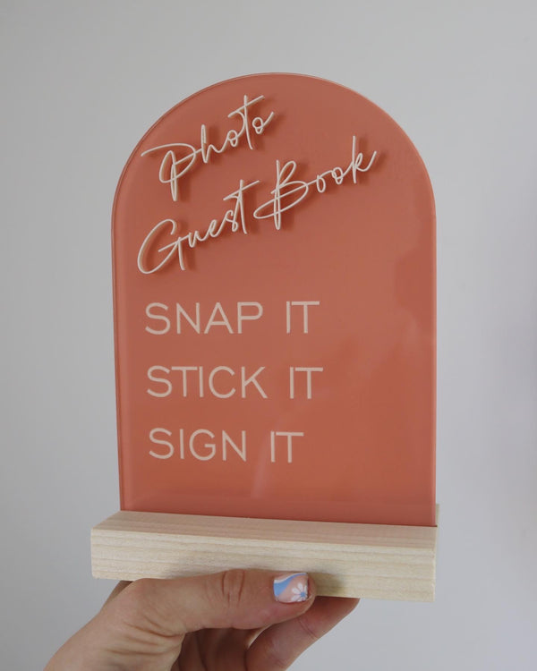Acrylic Photo Guest Book Sign