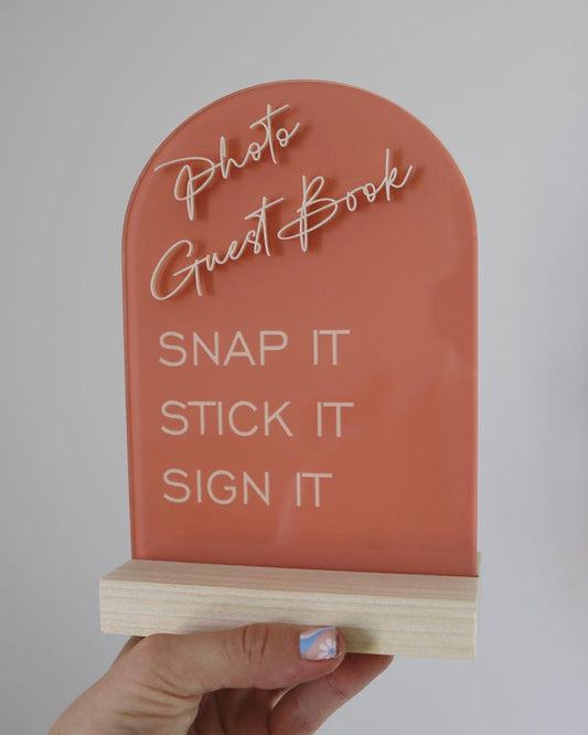 Acrylic Photo Guest Book Sign