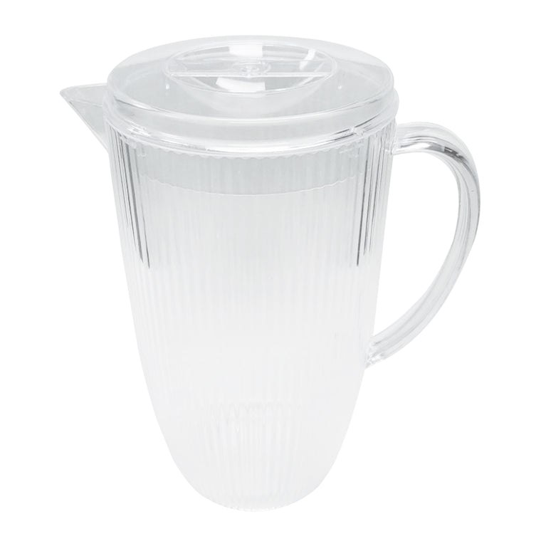 86 oz Clear Ribbed Plastic Pitchers