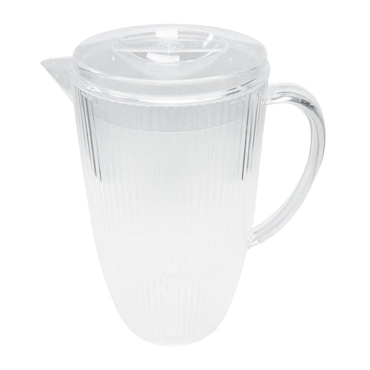 86 oz Clear Ribbed Plastic Pitchers