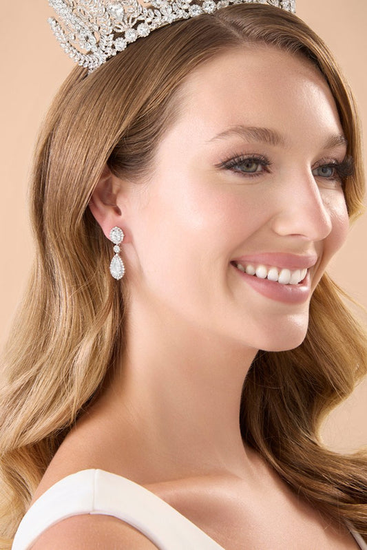 Awe Simulated Diamond Drop Earrings