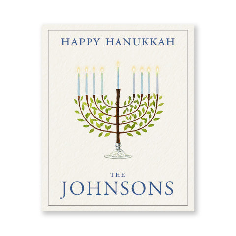 Glowing Menorah Word Play Labels