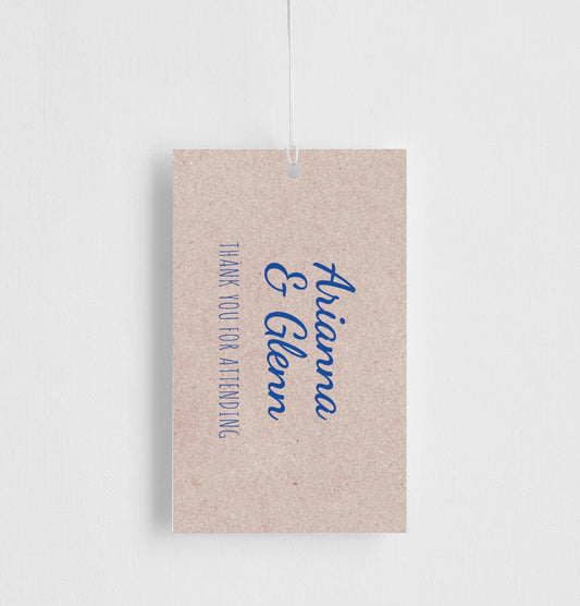 Rustic Mason Jar Flowers Favor Tag by Cardine C.