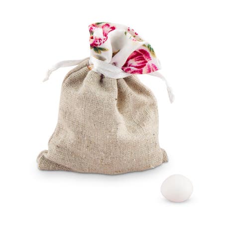 Linen Drawstring Bag With Floral Print Trim (12)