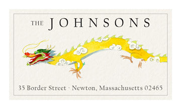 Golden Dragon Panoramic Return Address Labels