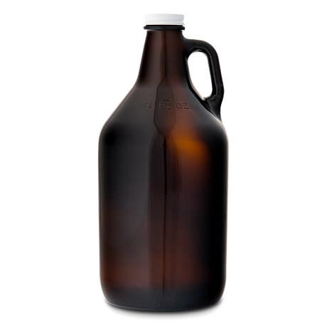 Amber Glass Beer Growler Bar Accessory - Blank