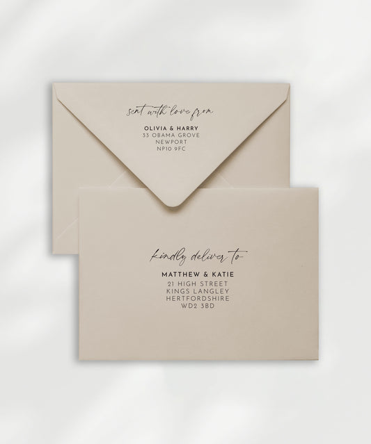 Aura Envelope Name & Address Printing