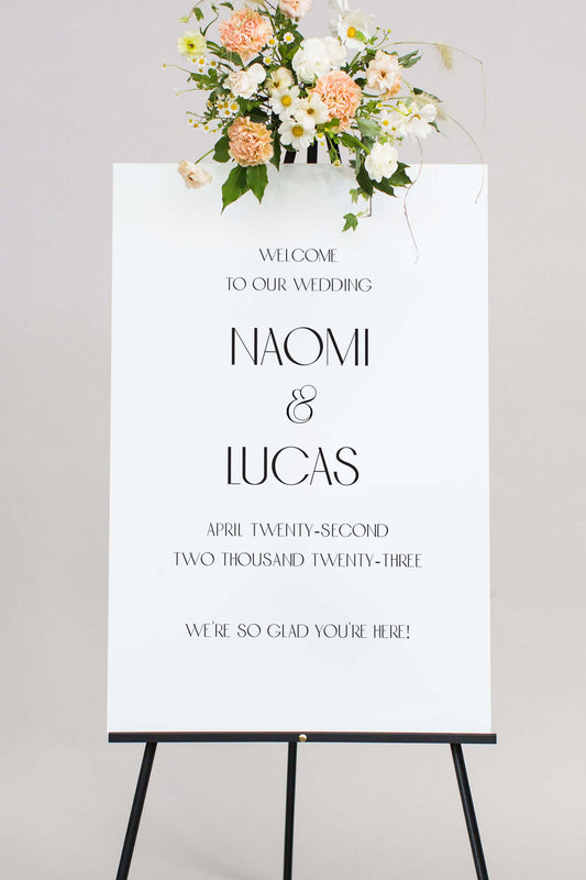 Acrylic Welcome Sign Wedding | The Naomi
