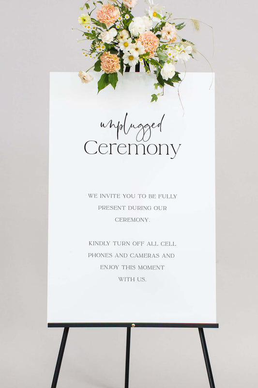 Acrylic Welcome To Our Unplugged Ceremony | The Kylie