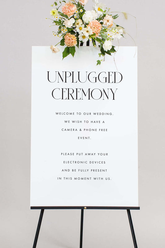 Acrylic Welcome To Our Unplugged Wedding | The Brittany