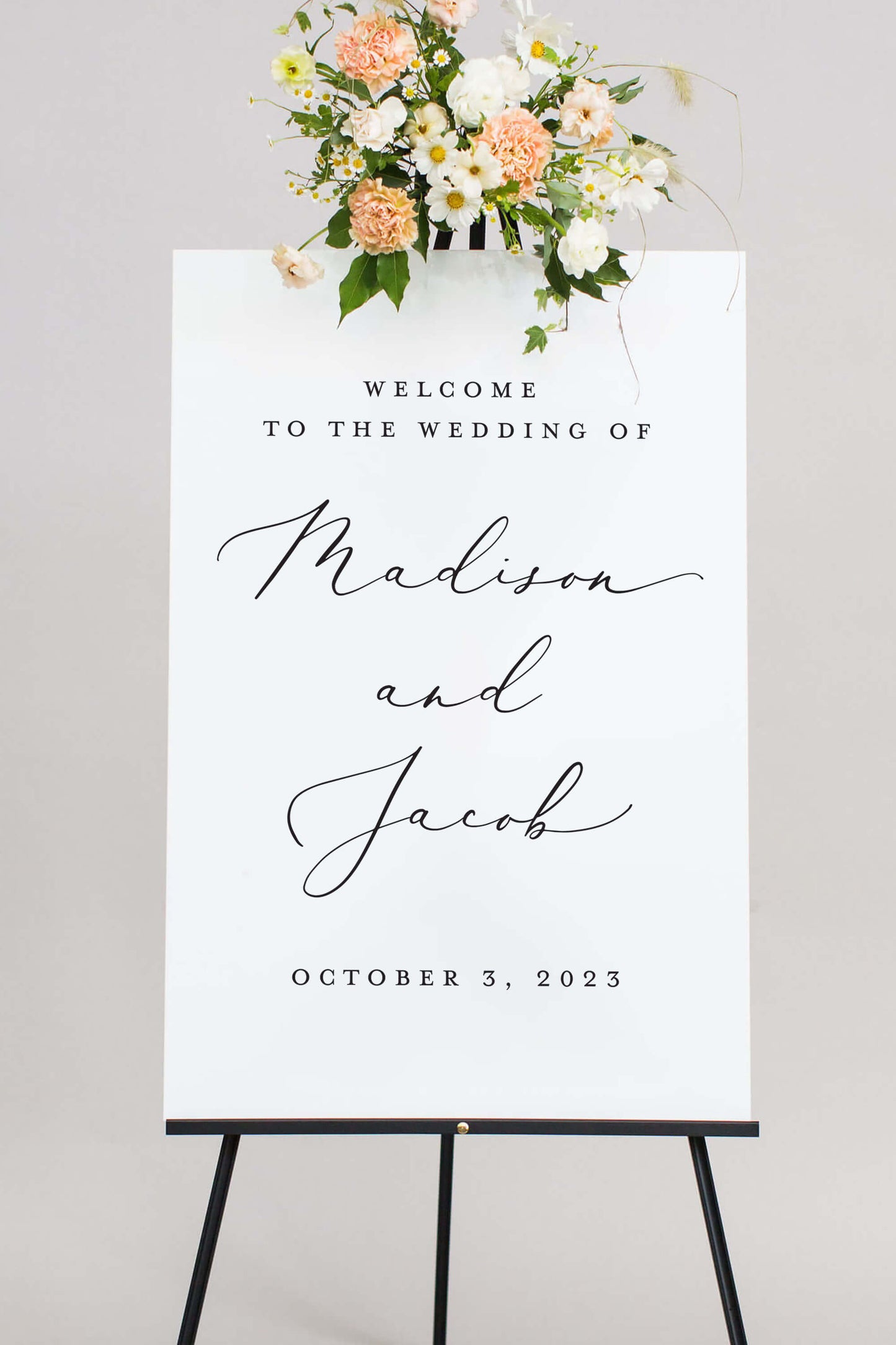 Acrylic Welcome To Our Wedding Signs | The Madison