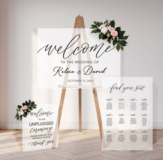 Acrylic Wedding Sign Package - Bundle A | Wedding Decor