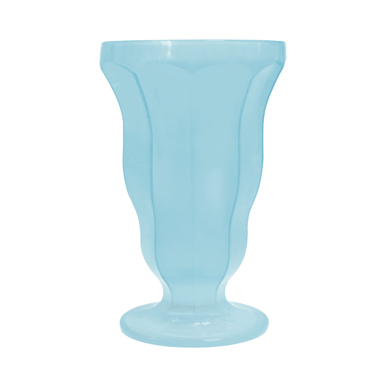 15 oz Transparent Blue Milkshake Plastic Cups