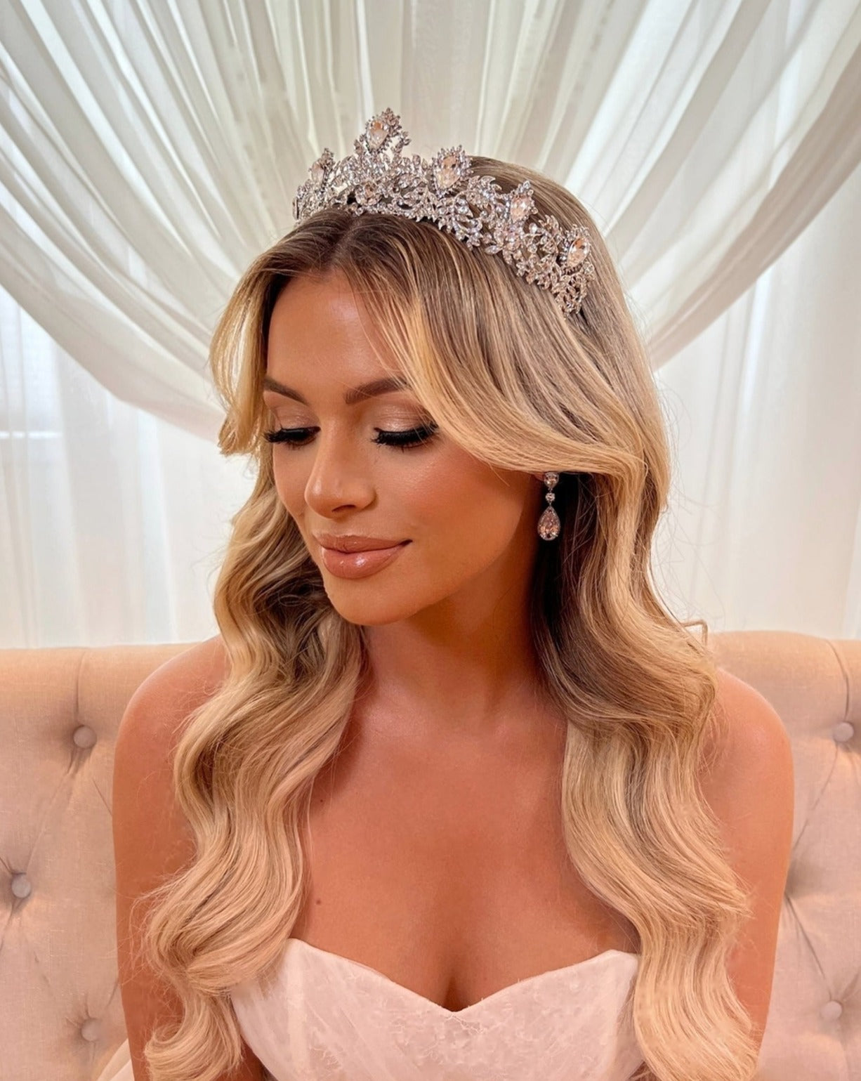 Glamorous Crystal Tiara Style No. 80100