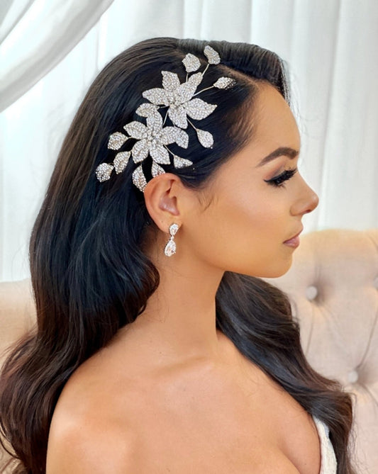 Crystal Double Flower Comb Style No. 80091