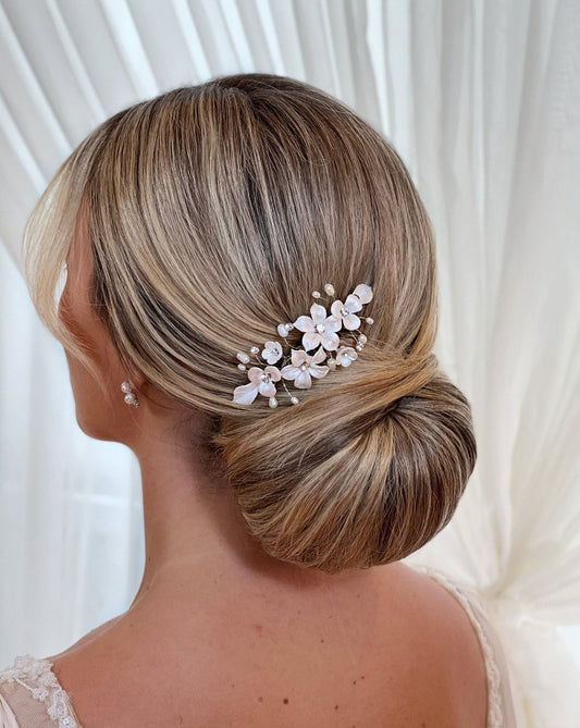 Romantic Porcelain Flower Comb Style No. 242724