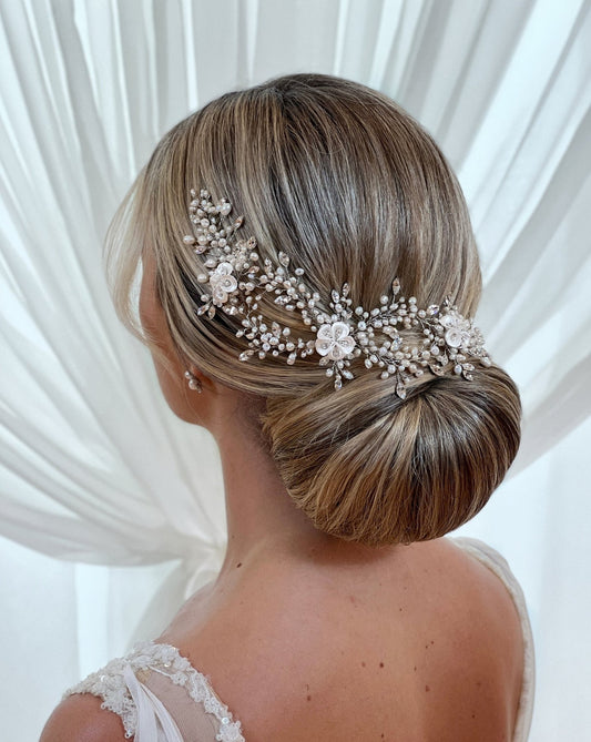 Romantic Pearl And Porcelain Flower Vine Style No. 242714