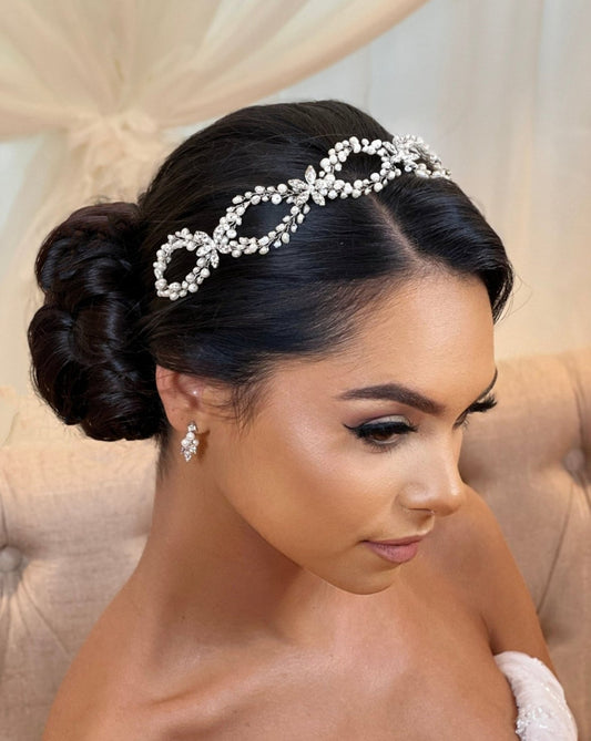 Classy Pearl And Flower Looping Vine Style No. 242708