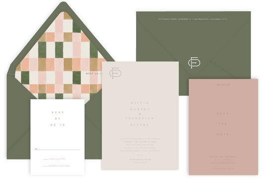 Alto Letterpress Wedding Invitation