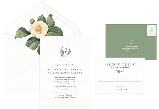 Amador Letterpress Wedding Invitation