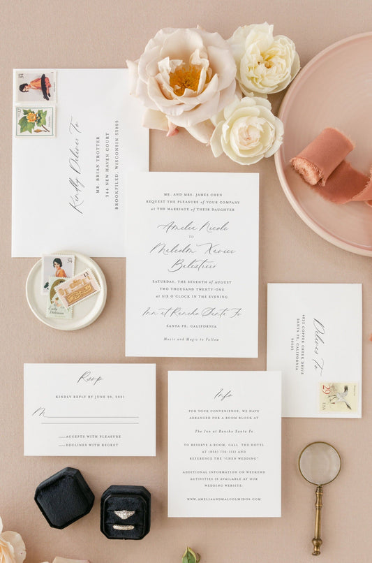 Romantic Wedding Invitation | The Amelia
