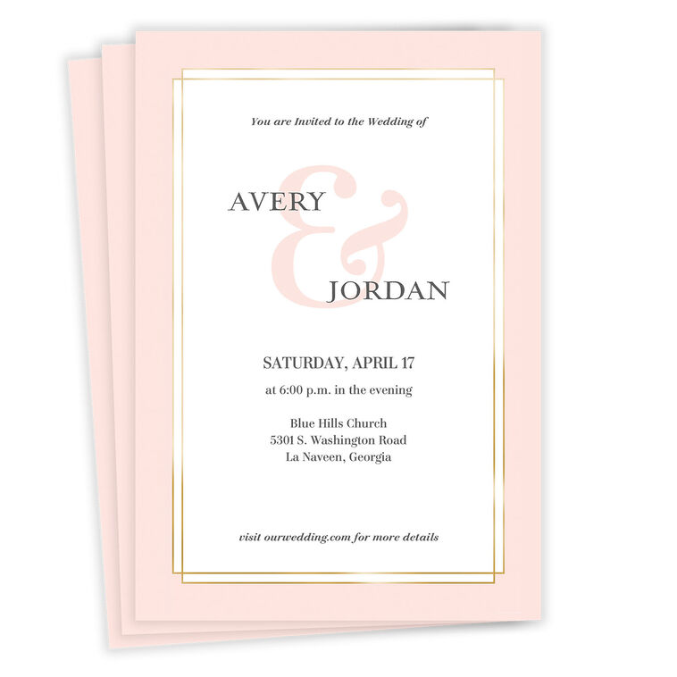 Modern Ampersand Wedding Invitation