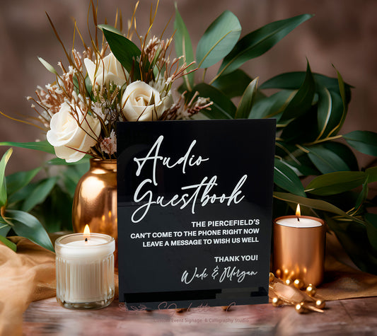 Acrylic Wedding Audio Guest B...