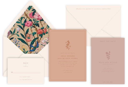 Aurelia Letterpress Wedding Invitation
