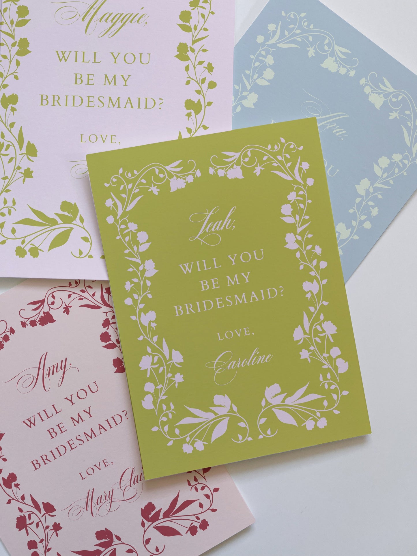 Semi-Custom Bridesmaids Cards