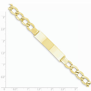 14k Yellow Gold Curb Link I.D. Bracelet - 8 Inch