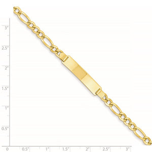 14k Yellow Gold I.D. Bracelet with Lobster Clasp, 7 Inch