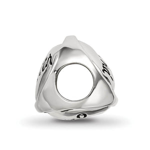 Sterling Silver My Sister My Friend 3-Sided Trilogy Bead Charm
