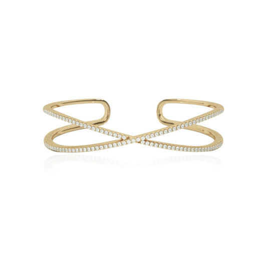 Dainty Lab Made Diamond Bangle Bracelet ( 1 ct. tw.)-10K Yellow Gold