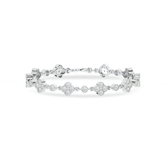 Four Leaf Clover Inspired Lab Grown Diamond Bracelet