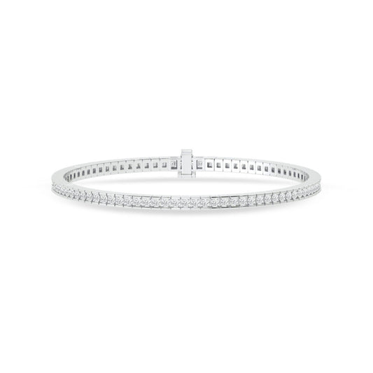 Glamorous Channel Set Lab Grown Diamond Tennis Bracelet