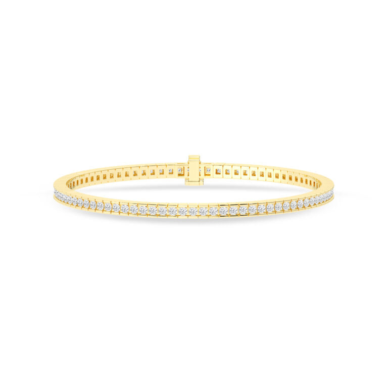 Glamorous Channel Set Lab Grown Diamond Tennis Bracelet