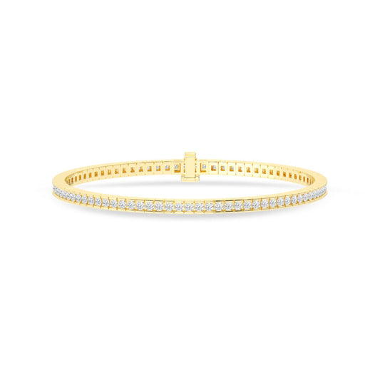 Glamorous Channel Set Lab Grown Diamond Tennis Bracelet