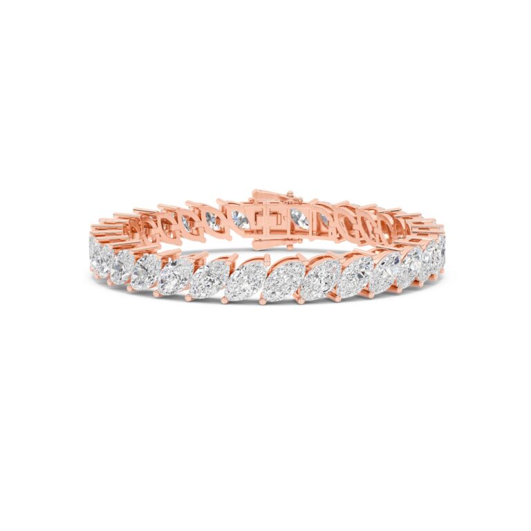 Lab Grown Marquise Diamond Tennis Bracelet