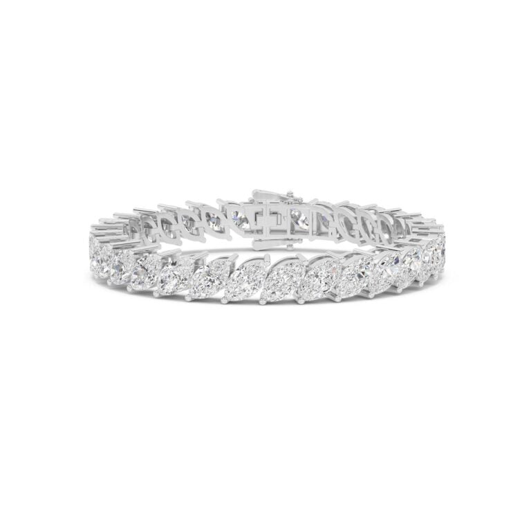 Lab Grown Marquise Diamond Tennis Bracelet