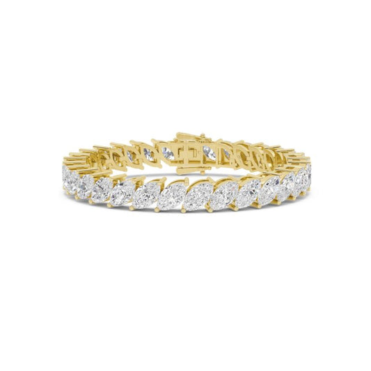 Lab Grown Marquise Diamond Tennis Bracelet