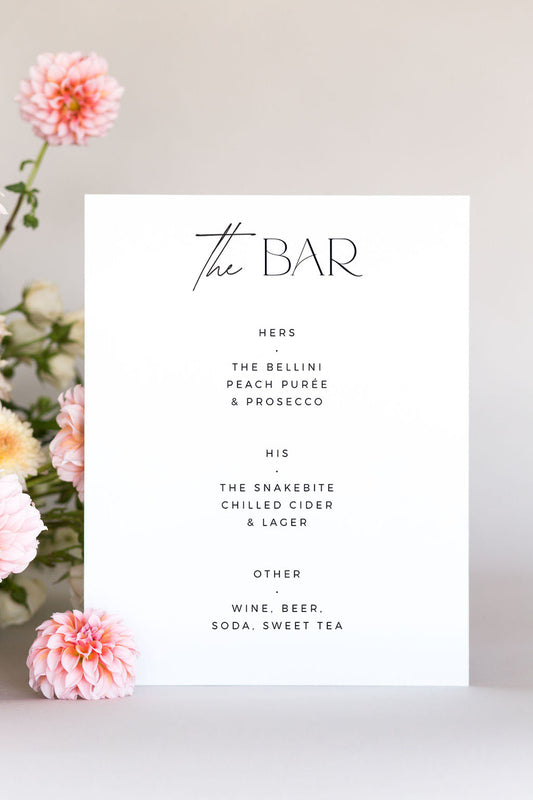 Gatorboard The Isabella | Wedding Bar Sign