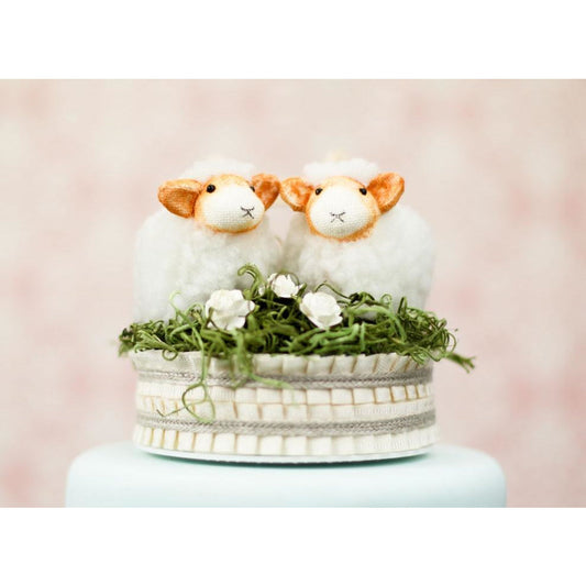 "Be my Baahby Forever" Sheep Lamb Wedding Cake Topper