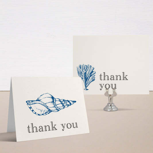 Beach Blues Bridal Shower Thank You Cards