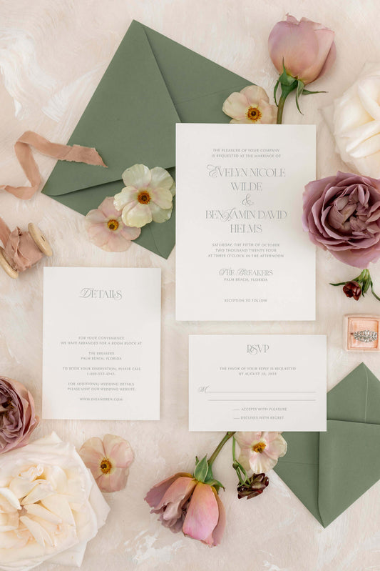 Beautiful Wedding Cards | The Evelyn