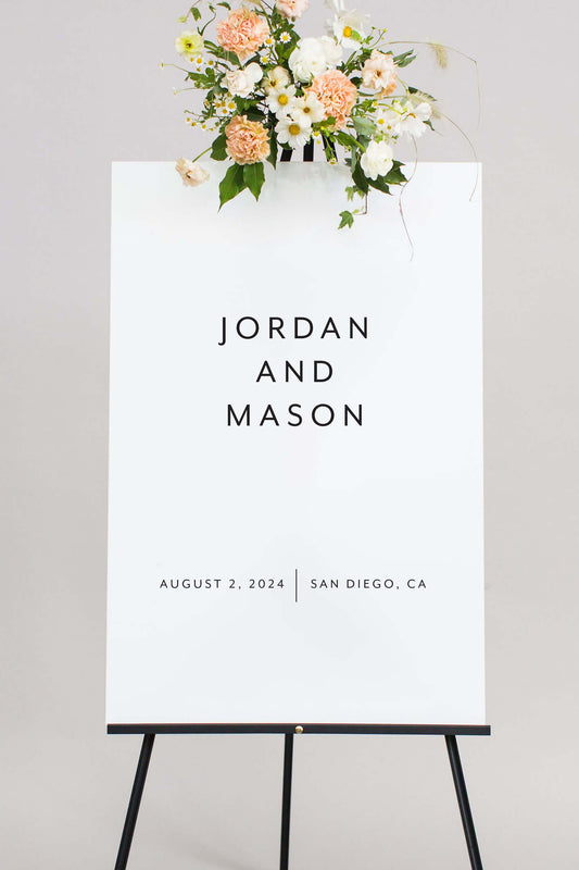 Acrylic Wedding Welcome Sign | The Jordan