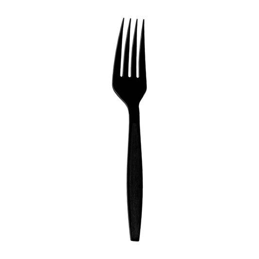 Black Plastic Disposable Forks