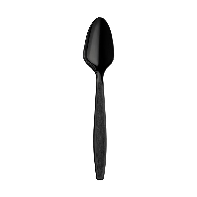 Black Plastic Disposable Spoons
