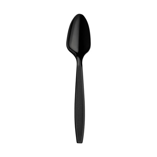 Black Plastic Disposable Spoons