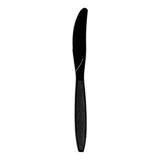 Black Plastic Disposable Knives