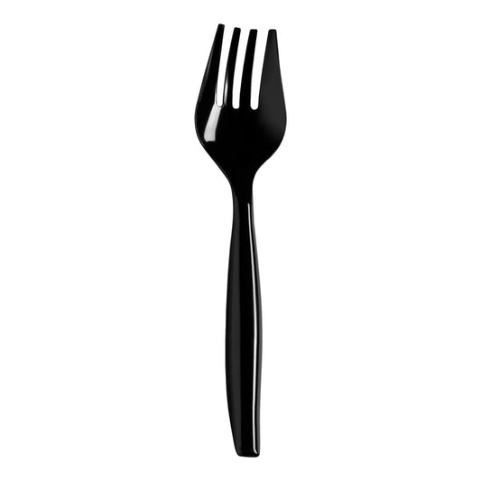 Black Disposable Plastic Serving Forks